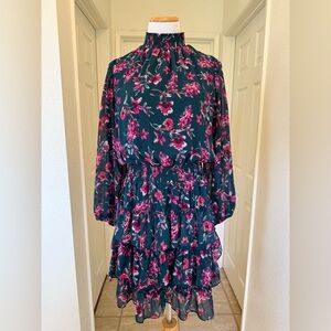 MSK Floral Knee Fit & Flare Dress